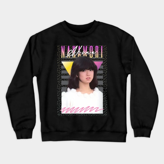 Akina Nakamori Retro Aesthetic Fan Art Crewneck Sweatshirt by Madesu Art